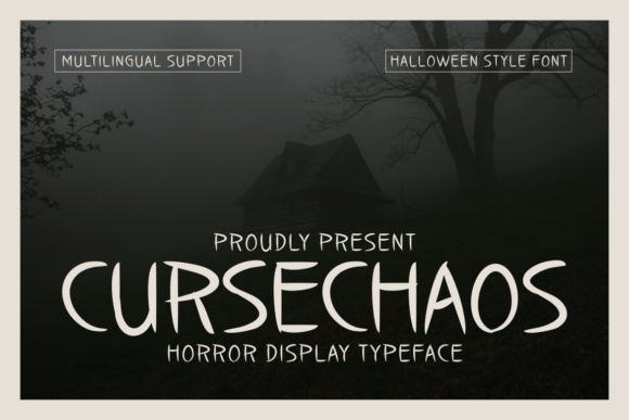 Cursechaos: A Spooky Display Font That Sets the Mood
