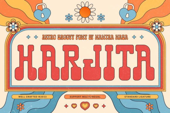 Harjita: A Friendly Retro Display Font for Digital Brands