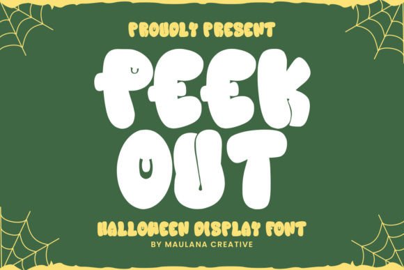 Peek out Font: A Bubbly Display Typeface for Joyful Branding