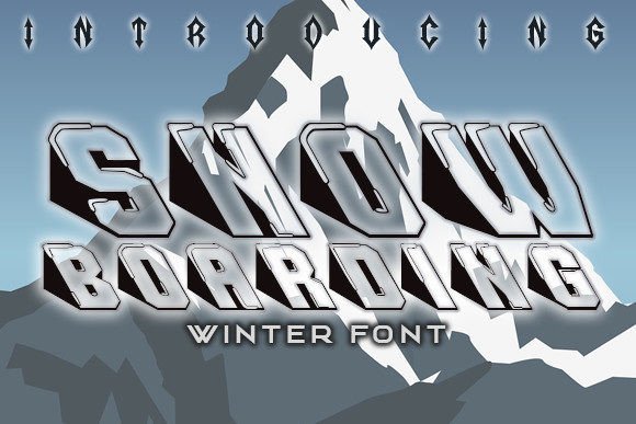 Snowboarding Font: A Display Typeface with Dimension and Delight
