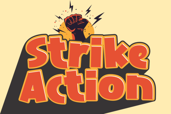 Strike Action Display Font for Handmade Creators