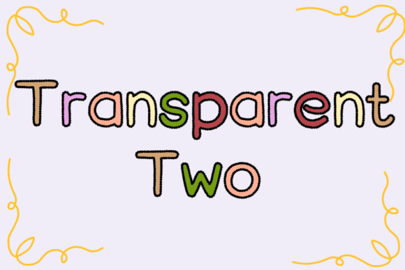 Transparent Two: A Clean, Dotted Display Font for Crafters